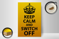 Holzschild Spruch 20x30cm Keep Calm and switch off
