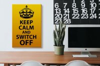 Holzschild Spruch 20x30cm Keep Calm and switch off