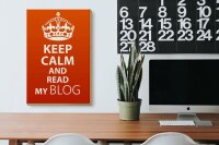 Holzschild Spruch 20x30cm Keep Calm and read my block