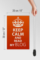 Holzschild Spruch 20x30cm Keep Calm and read my block