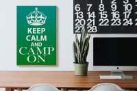 Holzschild Spruch 20x30cm Keep Calm and camp on Camping