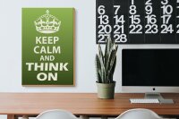 Holzschild Spruch 20x30cm Keep Calm and think on