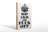 Holzschild Spruch 20x30cm Keep Calm and fuck off