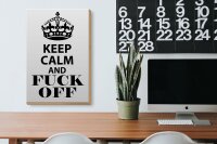 Holzschild Spruch 20x30cm Keep Calm and fuck off