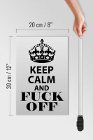 Holzschild Spruch 20x30cm Keep Calm and fuck off