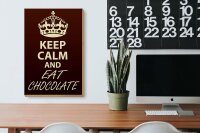 Holzschild Spruch 20x30cm Keep Calm and eat Chocolate