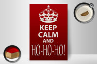 Holzschild Spruch 20x30cm Keep Calm and Ho Ho Ho Christmas