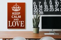 Holzschild Spruch 20x30cm Keep Calm and Love