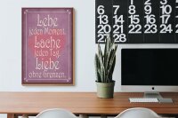 Holzschild Spruch 20x30cm Lebe jeden Moment Lache Liebe