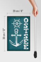 Holzschild Hinweis 20x30cm Ostsee Anker See Schiff