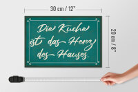 Holzschild Spruch 30x20cm Küche ist das Herz des Hauses