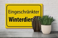 Holzschild Hinweis 30x20cm eingeschränkter Winterdienst