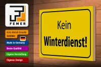 Holzschild Hinweis 30x20cm kein Winterdienst Warnschild