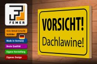Holzschild Hinweis 30x20cm Vorsicht Dachlawine Warnschild