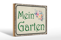 Holzschild Spruch 30x20cm mein Garten