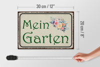 Holzschild Spruch 30x20cm mein Garten