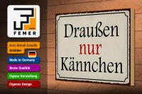 Holzschild Spruch 30x20cm draußen nur Kännchen Cafe