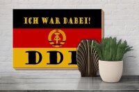 Holzschild Spruch 30x20cm ich war dabei DDR Fahne Ostalgie