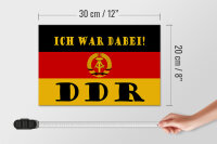 Holzschild Spruch 30x20cm ich war dabei DDR Fahne Ostalgie