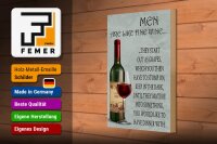 Holzschild Spruch 20x30cm Men are like fine wine Männer
