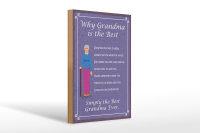 Holzschild Spruch 20x30cm why Grandma is the best Oma