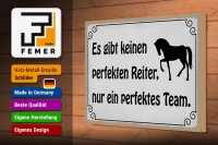 Holzschild Spruch 30x20cm es gibt keinen perfekten Reiter