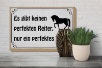Holzschild Spruch 30x20cm es gibt keinen perfekten Reiter