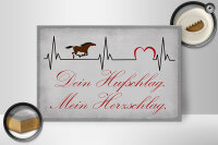 Holzschild Spruch 30x20cm Pferd dein Hufschlag Herzschlag