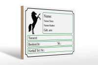 Holzschild Spruch 30x20cm Pferde Name Vater Mutter geb. am