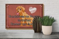 Holzschild Spruch 30x20cm Hundeküsse Kummer und Sorgen
