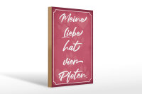 Holzschild Spruch 20x30cm meine Liebe hat vier Pfoten