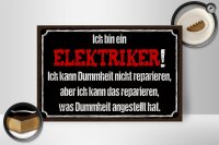 Holzschild Spruch 30x20cm bin Elektriker kann reparieren