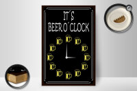 Holzschild Spruch 20x30cm it´s Beer o´clock Bier Alkohol