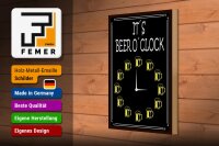 Holzschild Spruch 20x30cm it´s Beer o´clock Bier Alkohol