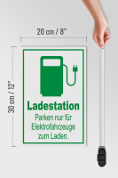 Holzschild Parken 20x30cm Ladestation nur Elektrofahrzeuge