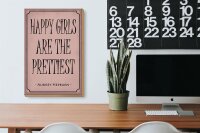 Holzschild Spruch 20x30cm happy girls are the prettiest