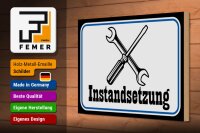 Holzschild Spruch 30x20cm Instandsetzung Reparatur