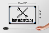 Holzschild Spruch 30x20cm Instandsetzung Reparatur