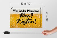 Holzschild Spruch 30x20cm was ist Plural von Bier