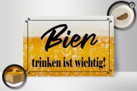 Holzschild Spruch 30x20cm Bier trinken ist wichtig