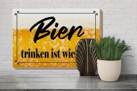 Holzschild Spruch 30x20cm Bier trinken ist wichtig