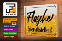 Holzschild Spruch 30x20cm Flasche hier abstellen Bier