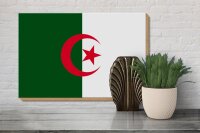 Holzschild Flagge Algeriens 30x20cm Flag of Algeria