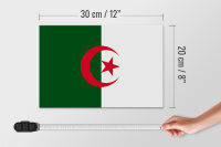 Holzschild Flagge Algeriens 30x20cm Flag of Algeria