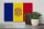 Holzschild Flagge Andorras 30x20cm Flag of Andora