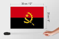 Holzschild Flagge Angolas 30x20cm Flag of Angola