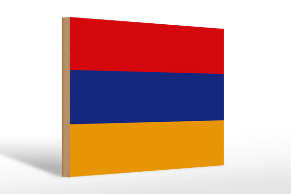Holzschild Flagge Armenien 30x20cm Flag of Armenia