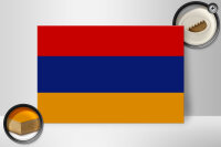 Holzschild Flagge Armenien 30x20cm Flag of Armenia