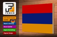Holzschild Flagge Armenien 30x20cm Flag of Armenia
