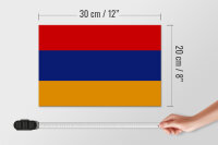 Holzschild Flagge Armenien 30x20cm Flag of Armenia